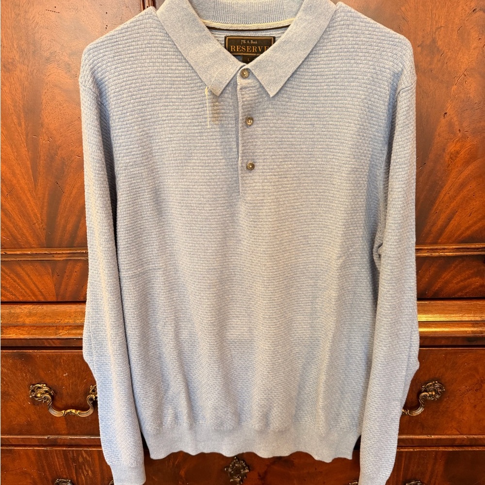 Jos. A. Bank Light Blue Polo Sweater